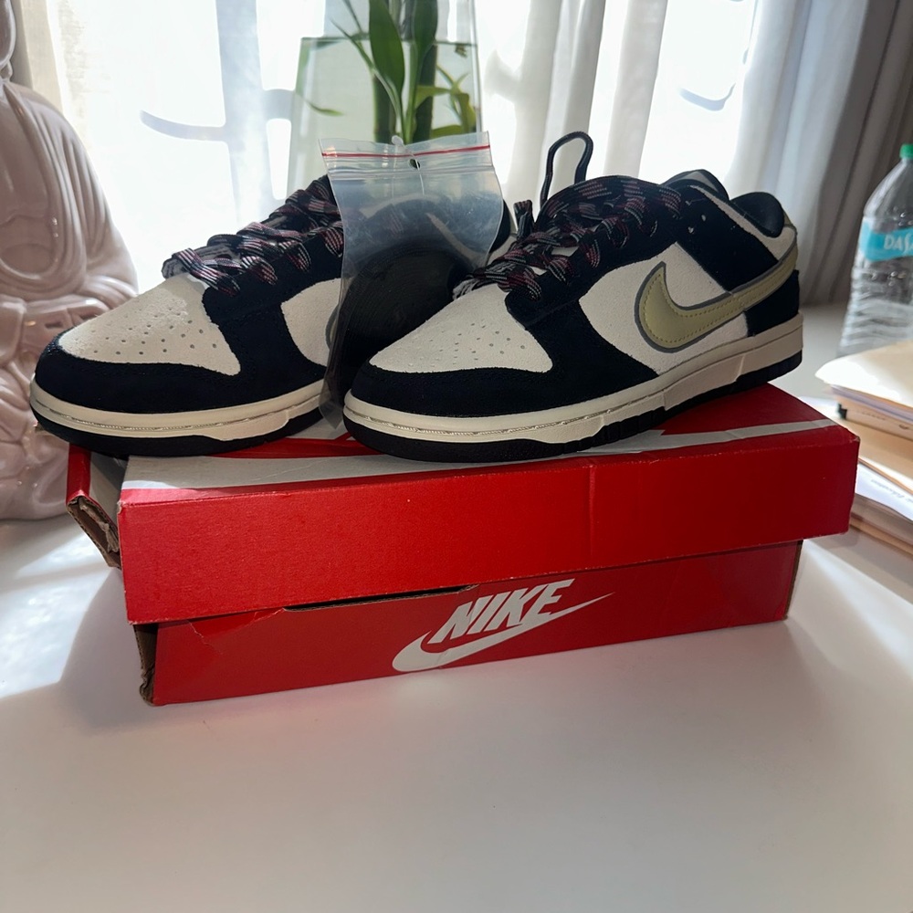 Nike Black and Cream Sneakers